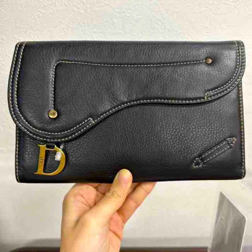 Vintage Christian Dior Saddle Wallet/clutch